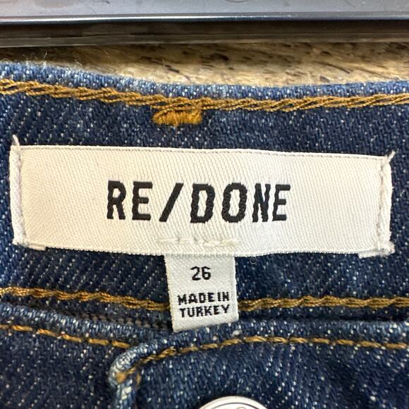 RE/DONE 70's Ultra High Rise Stove Pipe Jeans in Rigid Like Size 26 NWT - Picture 10 of 16